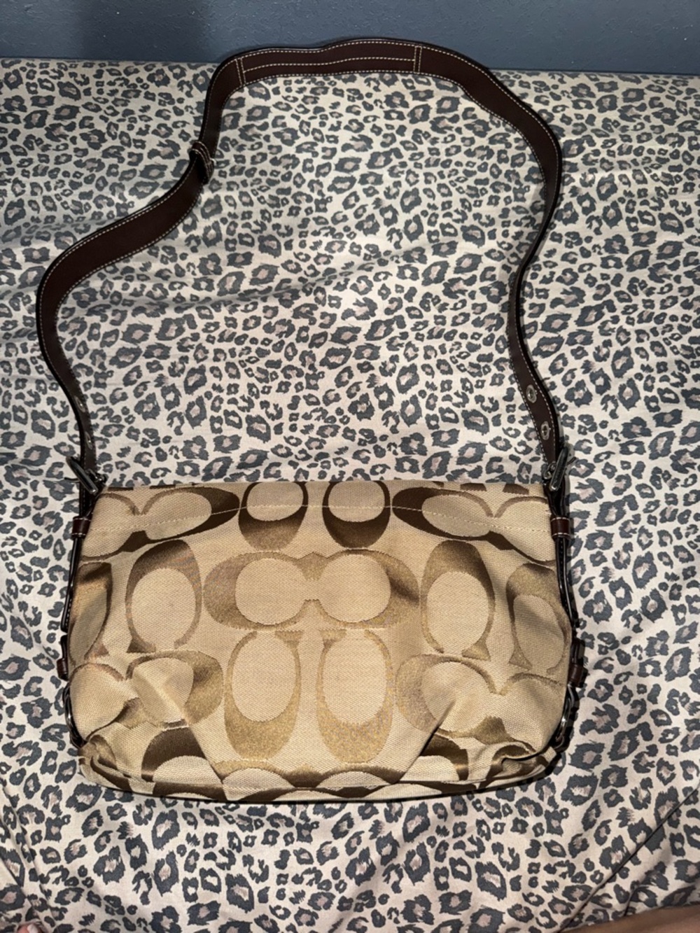 Coach Signature Canvas East-West Duffle Bag (Style #15068)